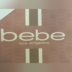 Bebe Light Pink and White Logo Tote